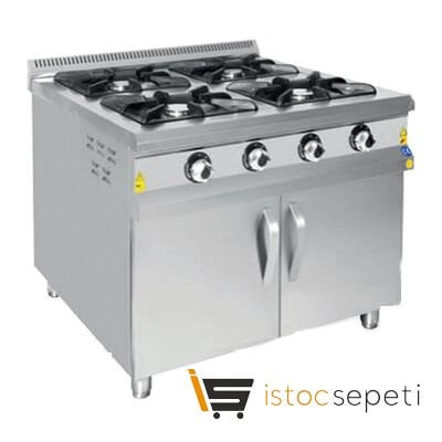 Karacasan Fırınlı Kuzine 4 Gözlü 1000x1000x850 mm Doğalgazlı