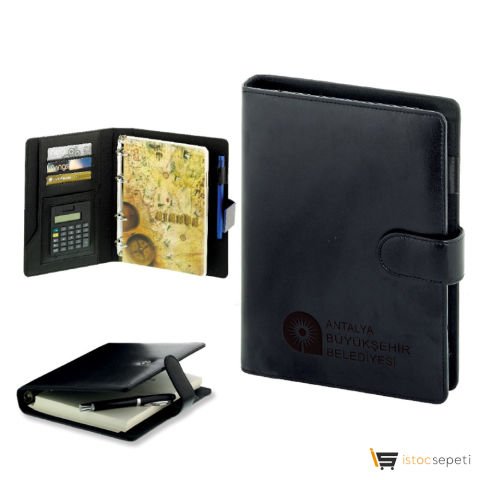 Siyah Termo Deri̇ Organizer Ebat: 17 x 23 cm Promosyon
