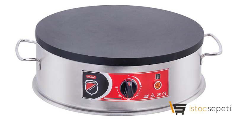 SilverInox Pleyt Krep Makinesi Tekli 40 cm Elektrikli Inox