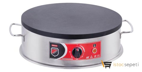 SilverInox Pleyt Krep Makinesi Tekli 40 cm Elektrikli Inox