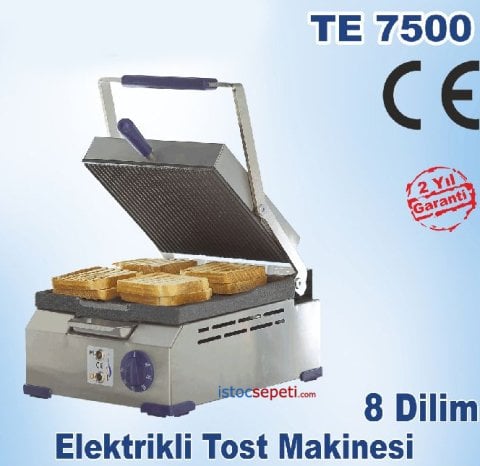 Döküm Ev Tipi Tost Makinesi 8 Dilim Elektrikli Tuğra TE-7500