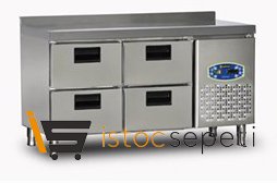 4 Çekmeceli Tezgahaltı Buzdolabı 150x60x85