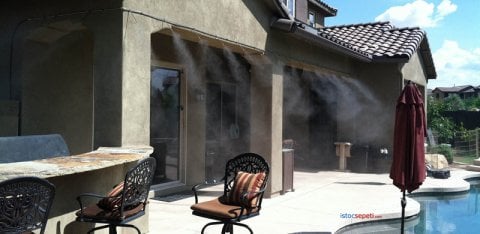 Açık Alan Soğutma Sistemi Cafe Serinletme 20 Uçlu Sisleme