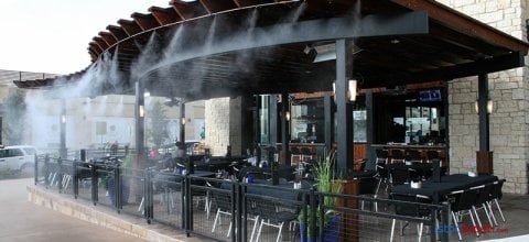 Açık Alan Soğutma Sistemi Cafe Serinletme 20 Uçlu Sisleme