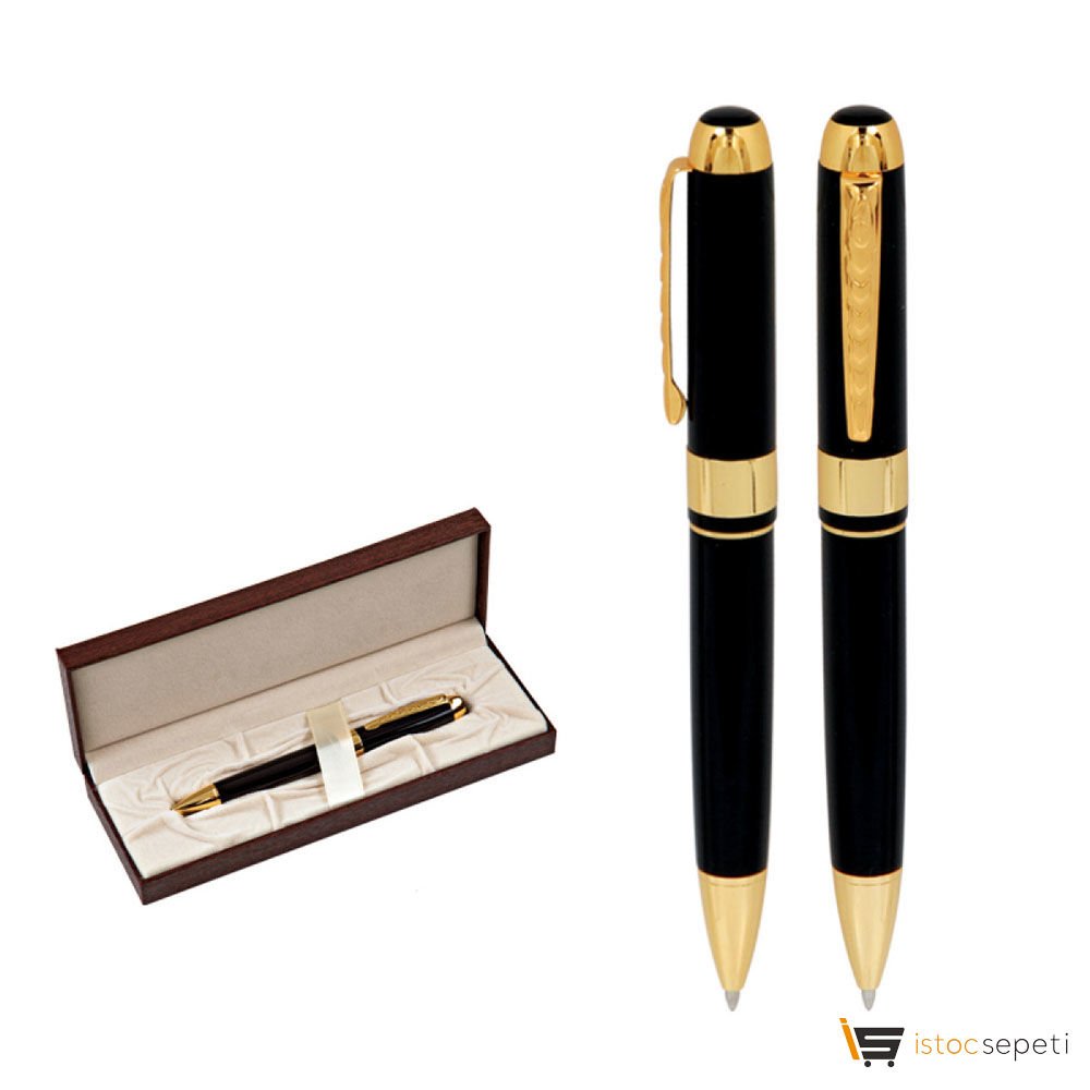 Siyah Metal Tükenmez Kalem Seti Promosyon