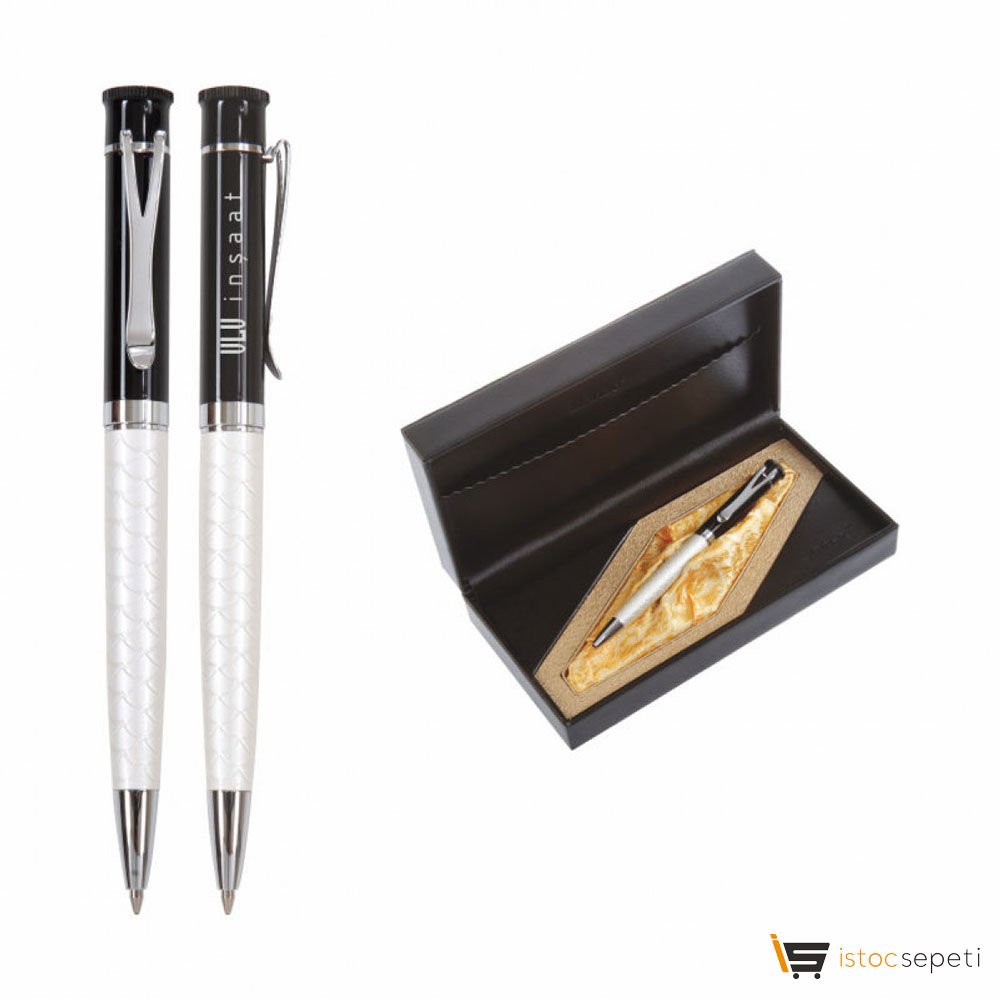 Silver-Siyah Metal Tükenmez Kalem Seti Promosyon