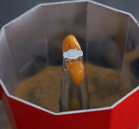 Moka Pot Kırmızı 6 Cup 300 ml 6 Kişilik Macho Espresso Kahve Isıtıcı