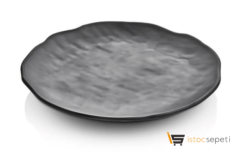 Mat Siyah Servis Tabağı 28 cm