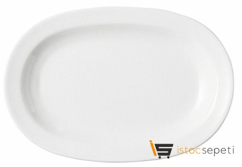 35cm Basık Kayık Tabak Beyaz