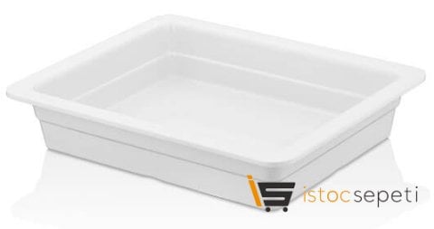 Külsan Thermoset Gastronom Küvet, GN 1/4, 26.5x16.2 cm, 1.1 L, Beyaz