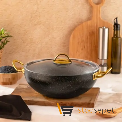 26 Cm Kapaklı Wok Tencere 3.5 Lt