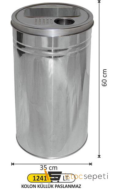 Arı Metal 1241 57 Lt Kolon Küllük Paslanmaz