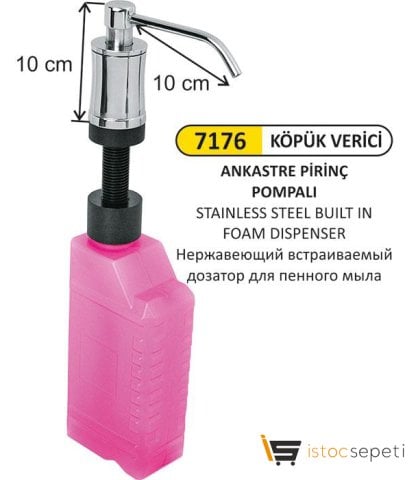 Arı Metal 7176 Ankastre Köpük Verici Pirinç Pompalı