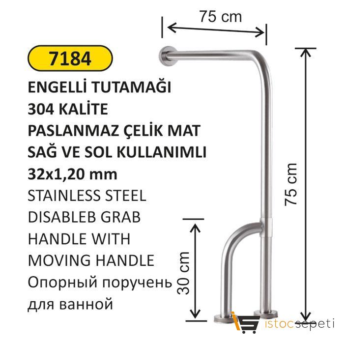 Arı Metal 7184 Engelli Tutamağı Hareketli Ayak