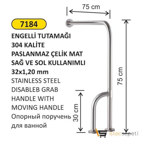 Arı Metal 7184 Engelli Tutamağı Hareketli Ayak