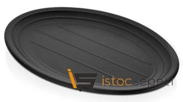Külsan Thermoset Tabak Oval 27.4x19.7 cm Siyah