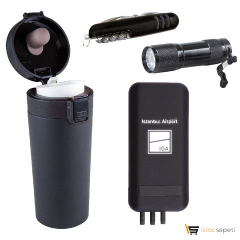 Siyah Termos Hediyelik Set Promosyon