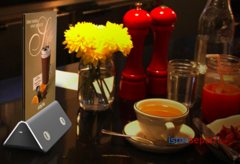 Menü Powerbank 10000 mAh Restoran ve Cafe Tipi Masa Üzeri Powerbank