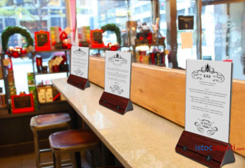 Menü Powerbank 10000 mAh Restoran ve Cafe Tipi Masa Üzeri Powerbank