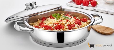 Asven Mega 24 cm Basık Tencere