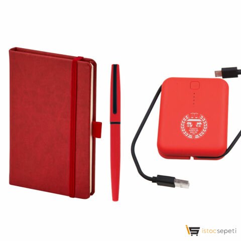 Kırmızı Hediyelik Set Promosyon