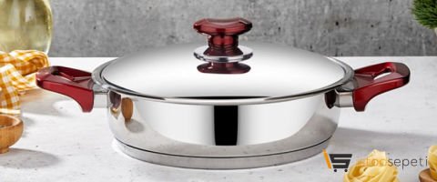 Asven Mega Bakalit 24 cm Basık Tencere
