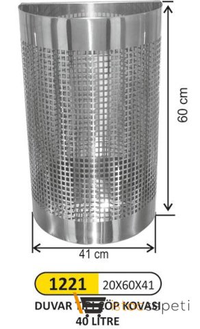 Arı Metal 1221 Duvar Tipi Çöp Kovası