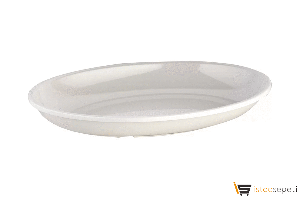  Kırılmaz Melamin Oval Sunum Tabağı 34cm