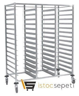 Trolley Mutfak Bulaşık Arabası Üçlü MB104X