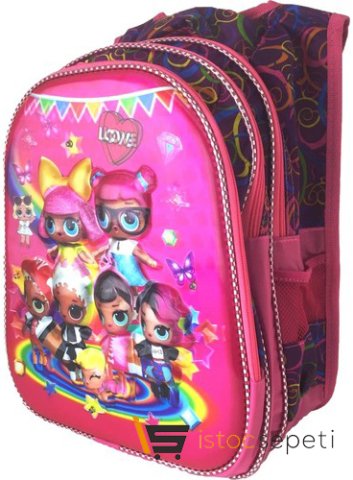 Relaxion Lol Karakterli Kabartmalı Işıklı İlkokul Çantası  Beslenme Çantası