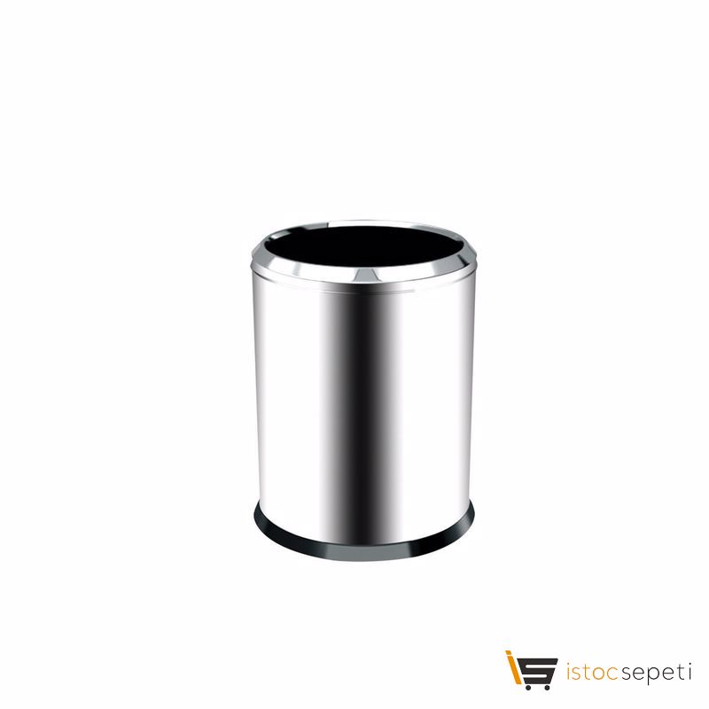 Krom Çemberli Çöp Kovası 20 Lt 430 Kalite 3820-20