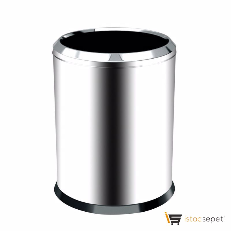 Krom Çemberli Çöp Kovası 27 Lt 430 Kalite 3820-27