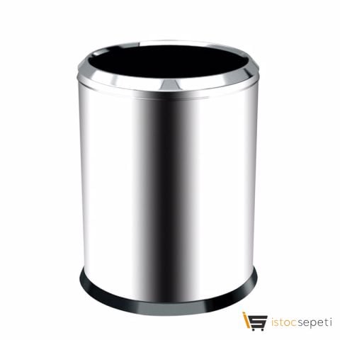 Krom Çemberli Çöp Kovası 27 Lt 430 Kalite 3820-27