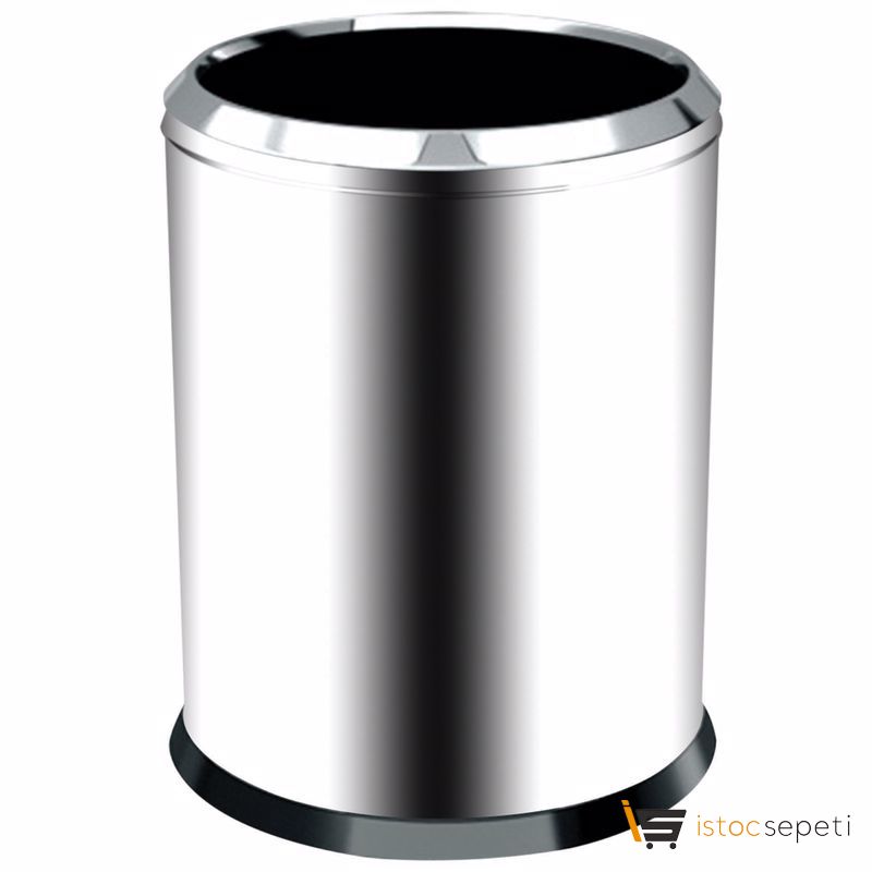 Krom Çemberli Çöp Kovası 45 Lt 430 Kalite 3820-45
