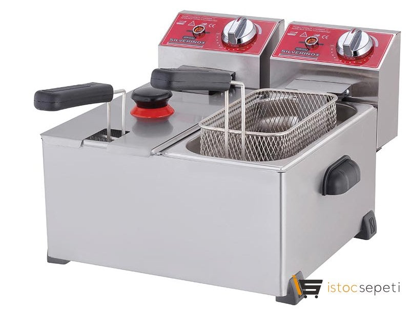 SilverInox Fritöz 3+3 L Elektrikli