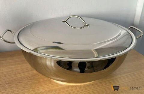50 Kişilik Pilav Tenceresi Basık Tencere 40x13 cm