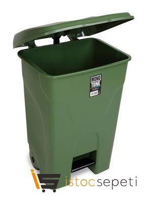 Pedallı Çöp Kovası 80 L Yeşil