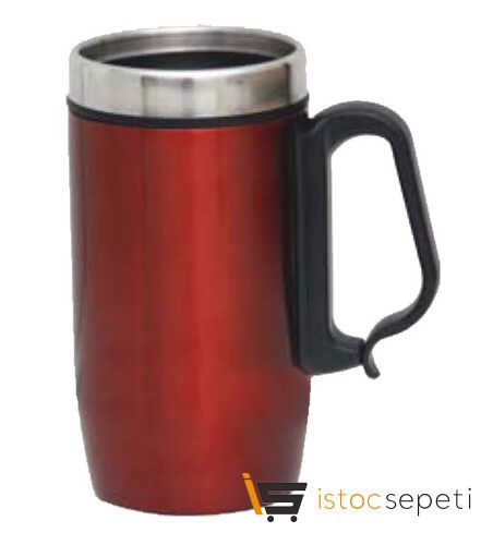 Kupa Çelik Bardak 280 ml Kırmızı Promosyon