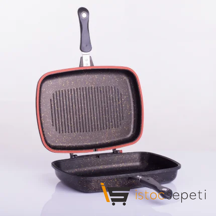 36 Cm Gold Stone İkiz Grill Tava