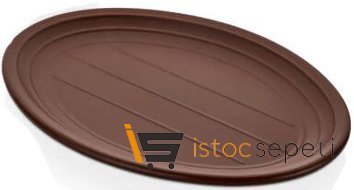 Külsan Thermoset Tabak Oval 36x26.2 cm Kahverengi