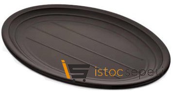 Külsan Thermoset Tabak Oval 36x26.2 cm Siyah