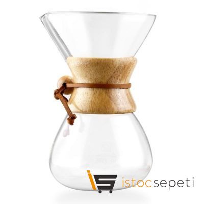 Epinox Chemex Ahşap Tutacaklı 600 ml 4 Bardak
