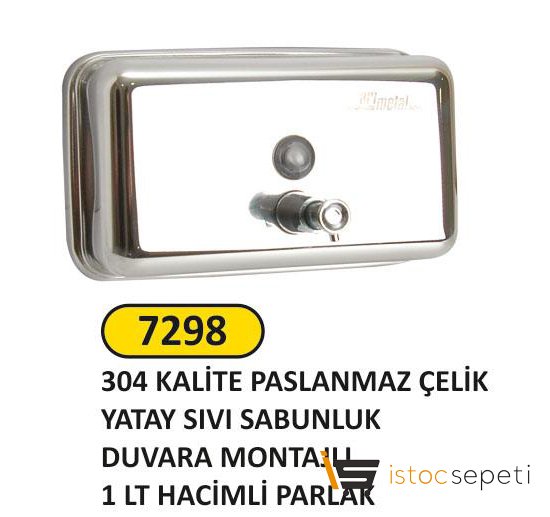 Arı Metal 7298 Sıvı Sabunluk 1 Litre Parlak Yatay