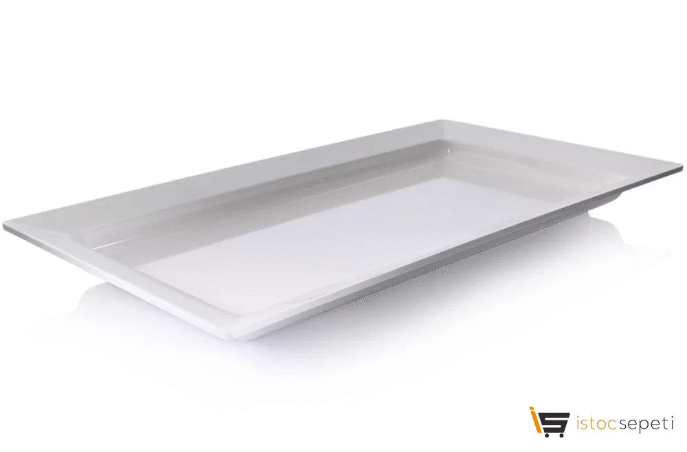 Kırılmaz Melamin Açık Büfe Servis Tabağı 43x21cm