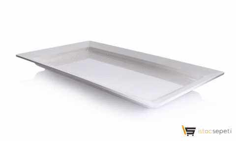 Kırılmaz Melamin Açık Büfe Servis Tabağı 50x28cm