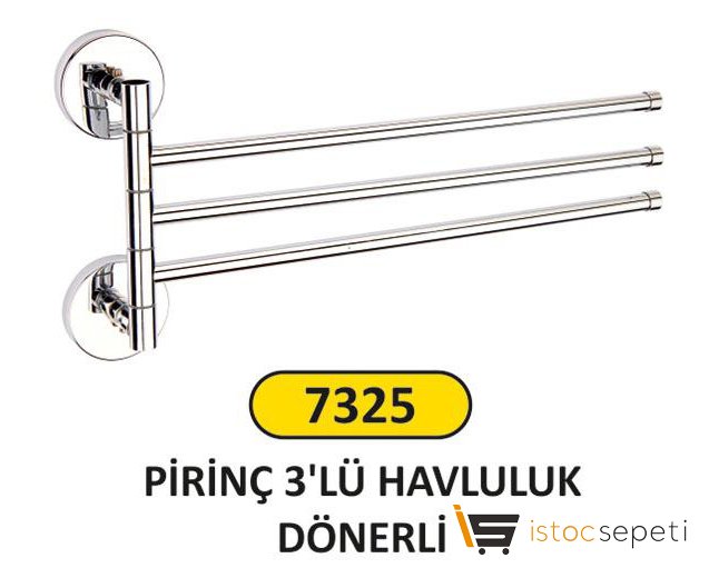 Arı Metal 7325 Havluluk 3’Lü Pirinç