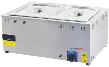 Yemek Isıtıcı Benmari 2 Gözlü Kapaklı Sulu Yemek Isıtma Sistemi