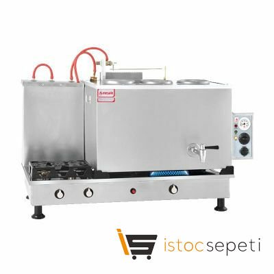 Meşale Inox Full Otomatik Demlikli Klasik Çay Kazanı, Full Otomatik, 75 L