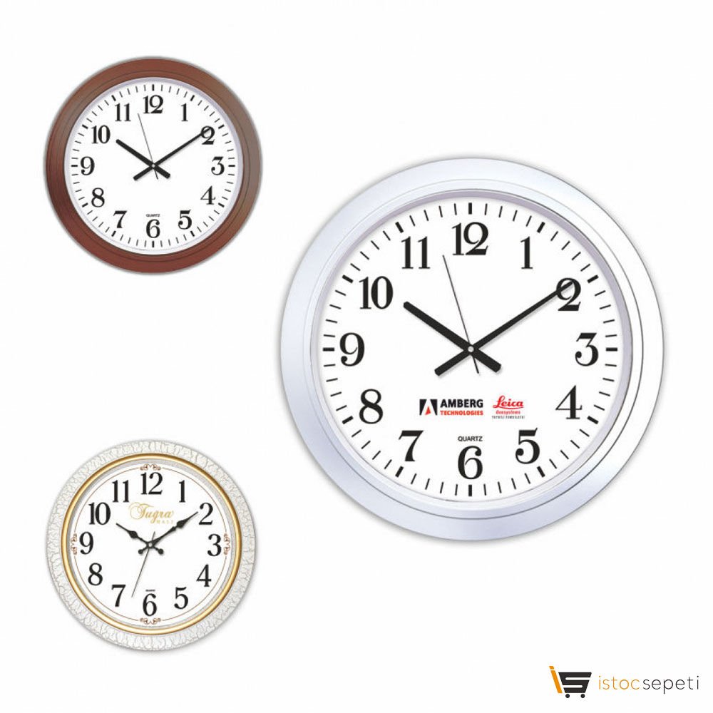 Uni Duvar Saati - Ebat: 46 cm Promosyon