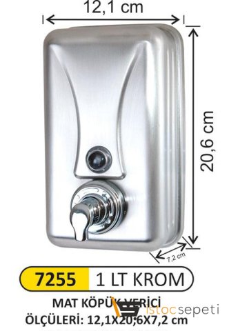 Arı Metal 7255M Köpük Sabun Makinesi Mat Krom Paslanmaz 1000 ml